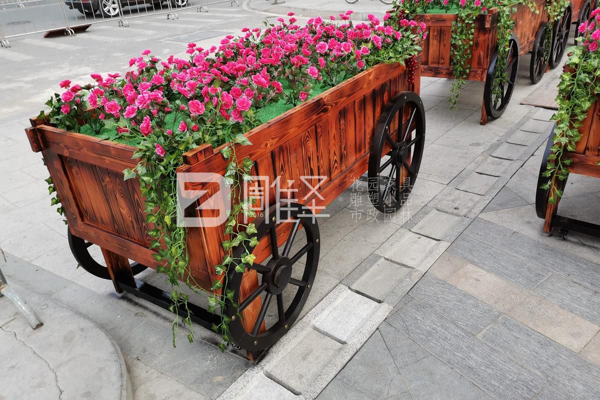 广东东莞常平翔龙天地户外花车假花制作摆放(图6)