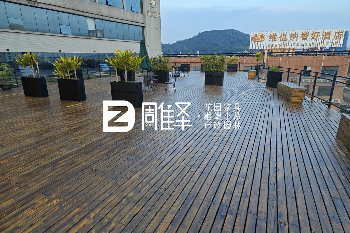 番禺南村华鑫大厦空中花园旧木地板翻新项目工程案例(图5)